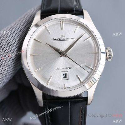 Faux Jaeger-Lecoultre Rose Gold Master Ultra-Thin Silver Dial Watch Citizen Movement